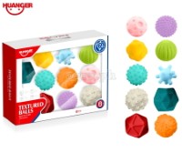 HE0233 Set of 10pcs Soft Rubber Textured Balls