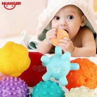HE0233 Set of 10pcs Soft Rubber Textured Balls