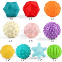 HE0233 Set of 10pcs Soft Rubber Textured Balls