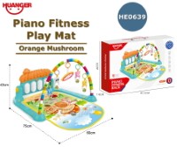 HE0639 Orange Mushroom Piano Fitness Play Mat Set