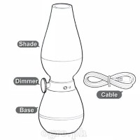 YLL003 Classic Design Blow Control Oil Lamp USB Rechargeable Night Light