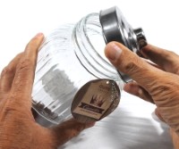 362207 Airtight Storage Jar with Screw-On Stainless Steel Lid 650mL