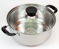 TXQ-2 Stainless Steel Mini Casserole with Glass Lid 18cm (7”)