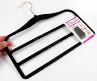 12010392 3-Tier Suede Slacks Hanger