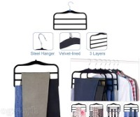 12010392 3-Tier Suede Slacks Hanger