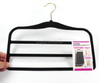 12010392 3-Tier Suede Slacks Hanger
