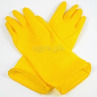 19695 Reusable Yellow Latex Utility Gloves ~ Large