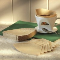 55-313 Pack of 80 Unbleached Natural Virgin Pulp Cone-Style Coffee Filters