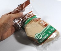 55-313 Pack of 80 Unbleached Natural Virgin Pulp Cone-Style Coffee Filters