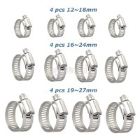 HB0003 12-pack Hose Clamp Set 18~27mm