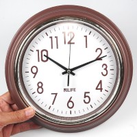 6743B-JL 10-inch Sweep Movement Round Wall Clock