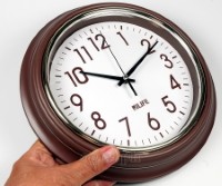 6743B-JL 10-inch Sweep Movement Round Wall Clock