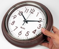 6743B-JL 10-inch Sweep Movement Round Wall Clock