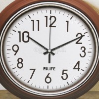 6743B-JL 10-inch Sweep Movement Round Wall Clock