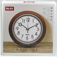 6743B-JL 10-inch Sweep Movement Round Wall Clock