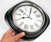 6746RO-JL 10-inch Sweep Movement Semi-Square Wall Clock