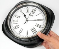 6746RO-JL 10-inch Sweep Movement Semi-Square Wall Clock