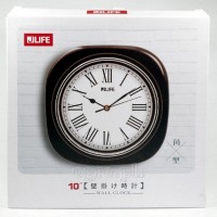 6746RO-JL 10-inch Sweep Movement Semi-Square Wall Clock