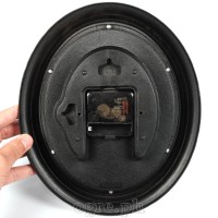 6752BN-JL 10-inch Sweep Movement Oval Wall Clock