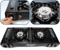 BDZ-155 Portable 2-Burner Butane Gas Stove with Free Storage Bag