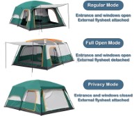 4-5 Person Double-Layer Two Bedroom Tent 330*210*185cm