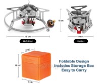 Three Burner Folding Camping Stove