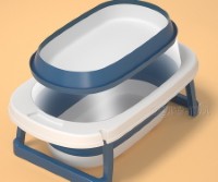 LYBY-A03 Collapsible Baby Bathtub with Safety Cushion and Thermometer