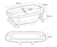 LYBY-A03 Collapsible Baby Bathtub with Safety Cushion and Thermometer