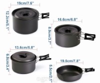 15P500 7-pcs Outdoor Cookware Set with 12-pcs Kitchen Utensils