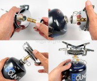 15S120 Round Camping Stove (Screw-on Cannister Mount)