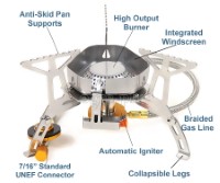 15S129 3500W Folding Windproof Camping Stove (Remote Cannister Type)
