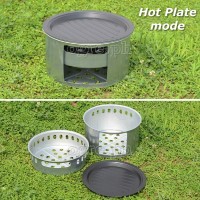 15SK 4-in-1 Wood Burning Carbon Steel Stove/Grill/Hot Plate Set