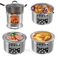 15SK 4-in-1 Wood Burning Carbon Steel Stove/Grill/Hot Plate Set