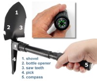 18S411S 5-in-1 Foldable Compact Spade Shovel