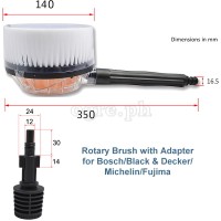 PWB-01BSC Rotary Cleaning Brush Attachment for Bosch/Black & Decker/AR/Michelin/Fujima