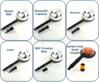 PWBA-01 OEM Wash Gun Adapter for Pressure Washer Brush Attachment