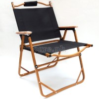 LY-023-L Aluminum Folding Chair with Arm Rest and Wood Grain Frame (Large 54x54x78cm)