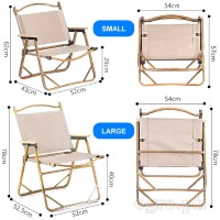 LY-023-S Aluminum Folding Chair with Arm Rest and Wood Grain Frame (Small 52x43x62cm)
