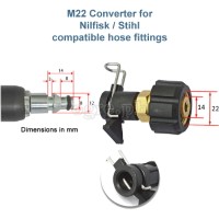 PWA-19 M22 x 14mm Female to Nilfisk-compatible Hose Quick Connector