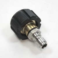 PWA-12 Metric M22 Female Twist Connector to 1/4 Quick-Connect Plug (Pressure Washer Fitting Converter)