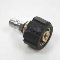 PWA-12 Metric M22 Female Twist Connector to 1/4 Quick-Connect Plug (Pressure Washer Fitting Converter)