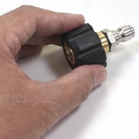 PWA-12 Metric M22 Female Twist Connector to 1/4 Quick-Connect Plug (Pressure Washer Fitting Converter)