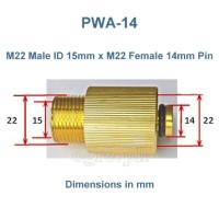 PWA-14 Pressure Washer Converter / Adapter M22-14F x M22-15M