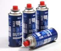 Max Safe Butane Gas 220g Nozzle Type CRV Cartridge 4-Pack