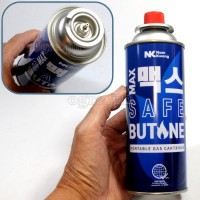 Max Safe Butane Gas 220g Nozzle Type CRV Cartridge 4-Pack