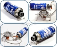 Max Safe Butane Gas 220g Nozzle Type CRV Cartridge 4-Pack