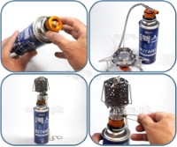 Max Safe Butane Gas 220g Nozzle Type CRV Cartridge 4-Pack