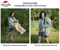 CNH23JU13002 Folding Moon Chair with Armrest