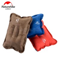 NH15A001-L Inflatable Suede Travel Pillow 