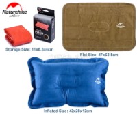 NH15A001-L Inflatable Suede Travel Pillow 